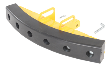 Steel/Rubber Push Bumper-Attachment to 2 In. Receiver 15 In. x 28 In. x 5-3/4 In. Yellow/Black
